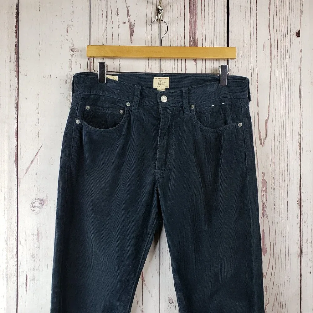 J. Crew Corduroy Jeans Womens Size 31/30 Cropped Below Waist Cotton Black - Picture 2 of 9